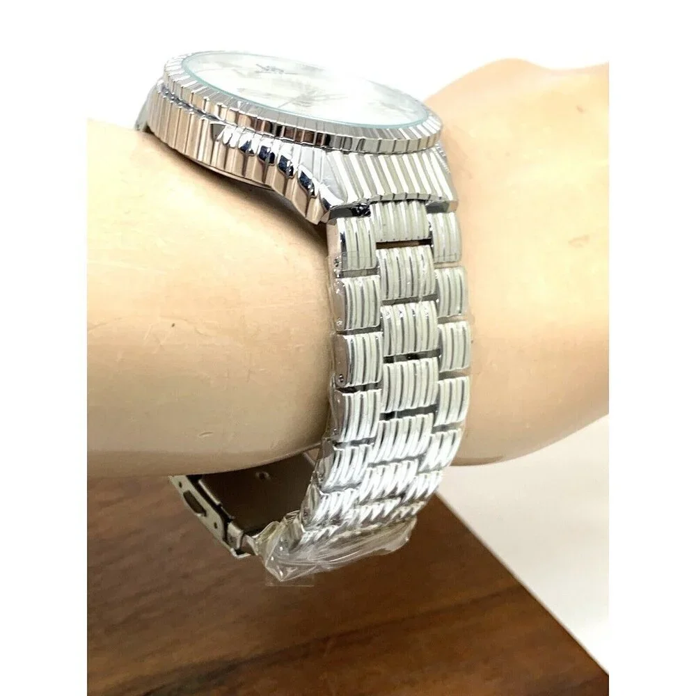 Joshua & Sons Men's Watch JS99SS Quartz Silver Stainless Steel 44mm